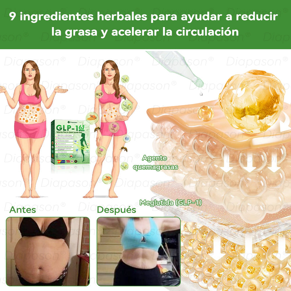 Tienda Oficial🍀 | 𝐃𝒊𝓪𝐩𝓪𝙨𝐨𝒏®Ｇ𝖫𝑃-𝟏 𝑆𝑖𝑒𝑡𝑒 𝑒𝑛 𝑢𝑛𝑜 𝑆𝑜𝑙𝑢𝑐𝑖ó𝑛 𝑃𝑎𝑟𝑎 𝑙𝑎 𝑆𝑎𝑙𝑢𝑑 𝐿í𝑞𝑢𝑖𝑑𝑜 𝑂𝑟𝑎𝑙(Solo una vez al día, cambios visibles en 7 días) Para obesidad, salud cardiovascular, diabetes, apnea del sueño, salud intestinal, problemas articulares y más
